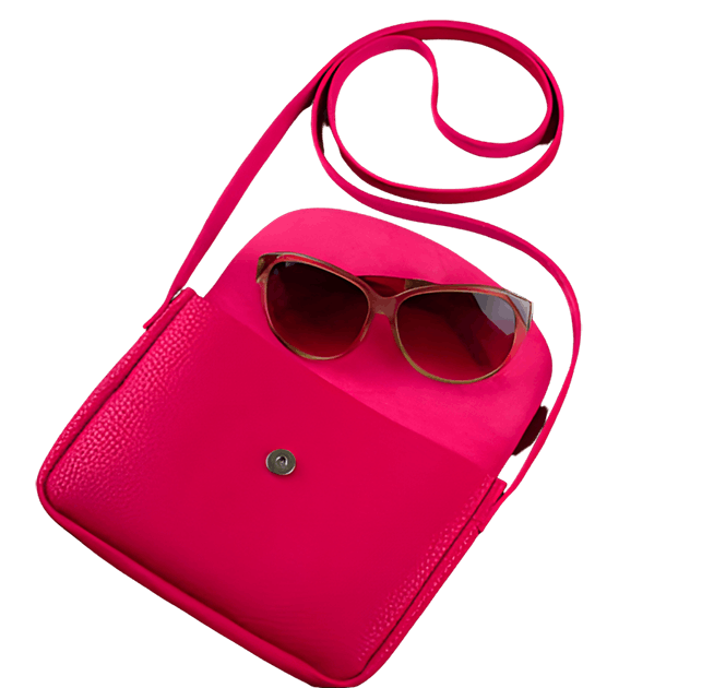 Magenta Leather Crossbody image